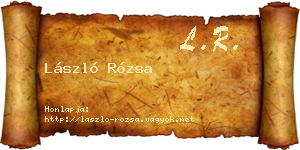 László Rózsa névjegykártya