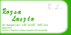 rozsa laszlo business card
